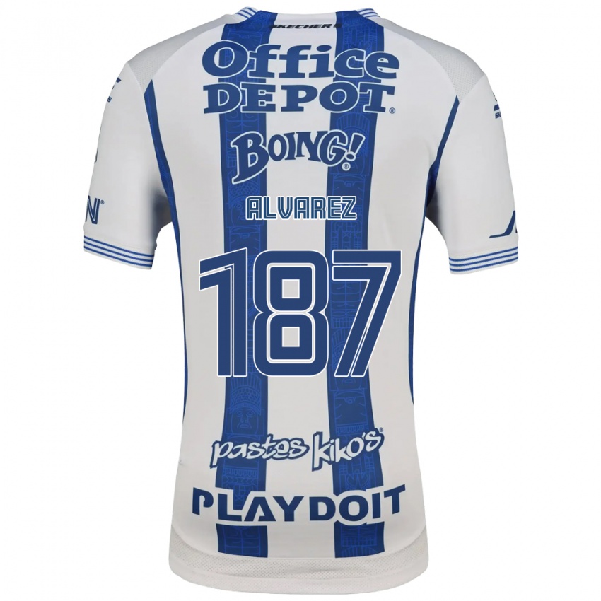 גברים גאל אלבארס #187 לבן כחול צי ג'רזי ביתית 2026/27 חולצה קצרה