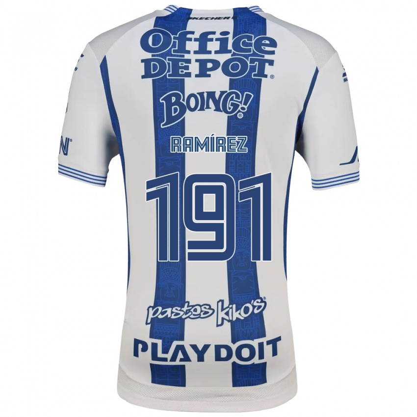 גברים Juan Ramírez #191 לבן כחול צי ג'רזי ביתית 2026/27 חולצה קצרה