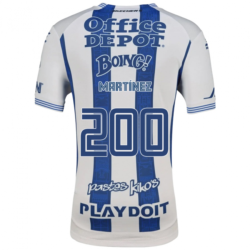 גברים Yaro Martínez #200 לבן כחול צי ג'רזי ביתית 2026/27 חולצה קצרה