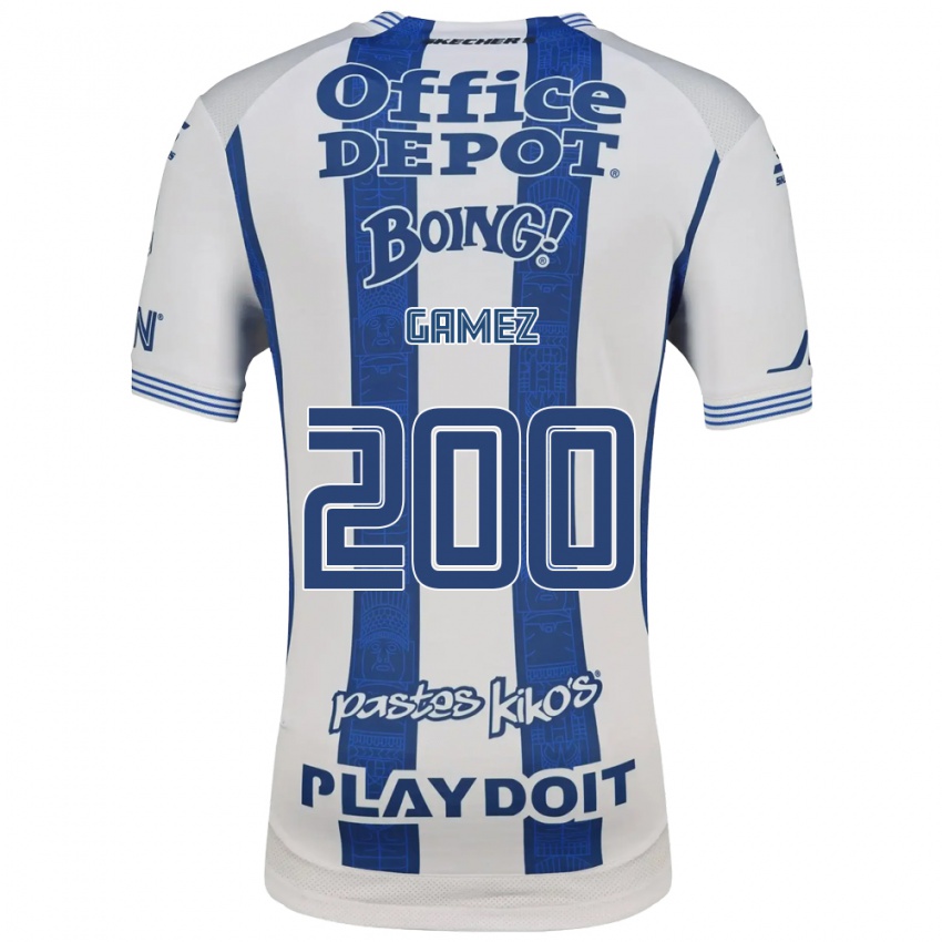 גברים סרג'יו גאמז #200 לבן כחול צי ג'רזי ביתית 2026/27 חולצה קצרה
