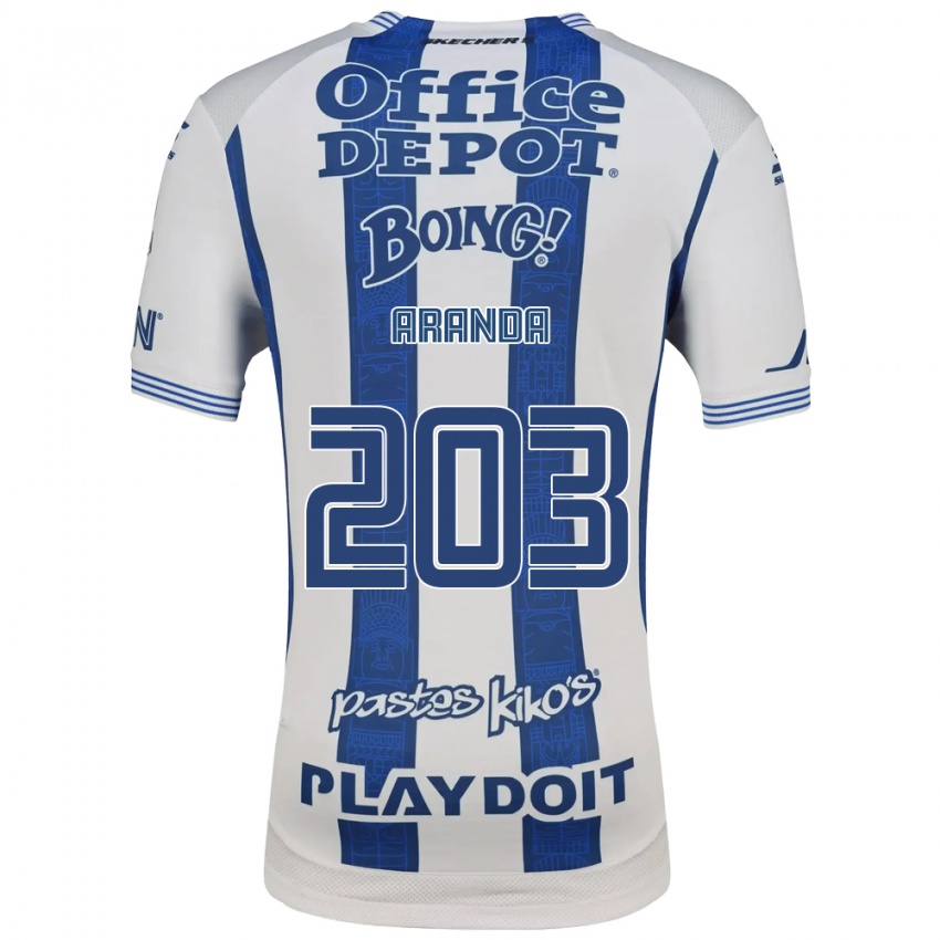 גברים חואן ארנדה #203 לבן כחול צי ג'רזי ביתית 2026/27 חולצה קצרה