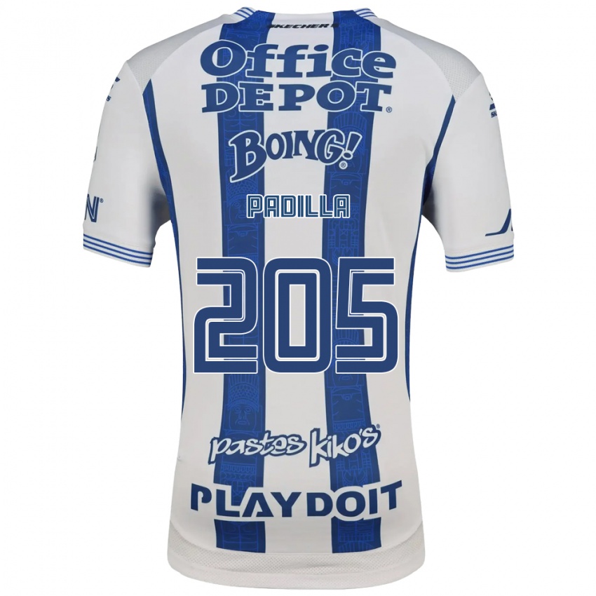 גברים Ángel Padilla #205 לבן כחול צי ג'רזי ביתית 2026/27 חולצה קצרה