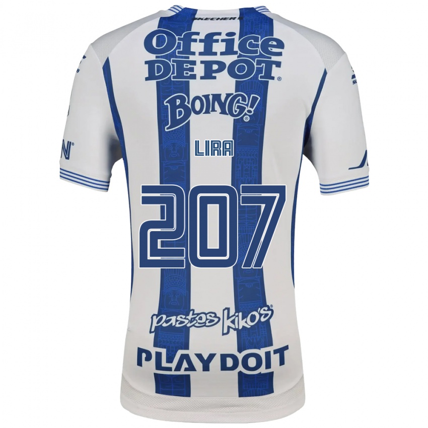 גברים אלמיר לירה #207 לבן כחול צי ג'רזי ביתית 2026/27 חולצה קצרה