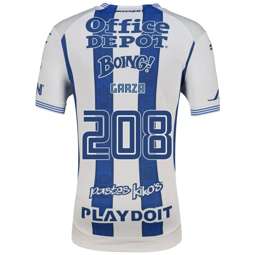 גברים Ricardo Garza #208 לבן כחול צי ג'רזי ביתית 2026/27 חולצה קצרה