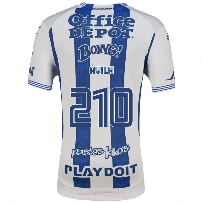 גברים Pedro Ávila #210 לבן כחול צי ג'רזי ביתית 2026/27 חולצה קצרה