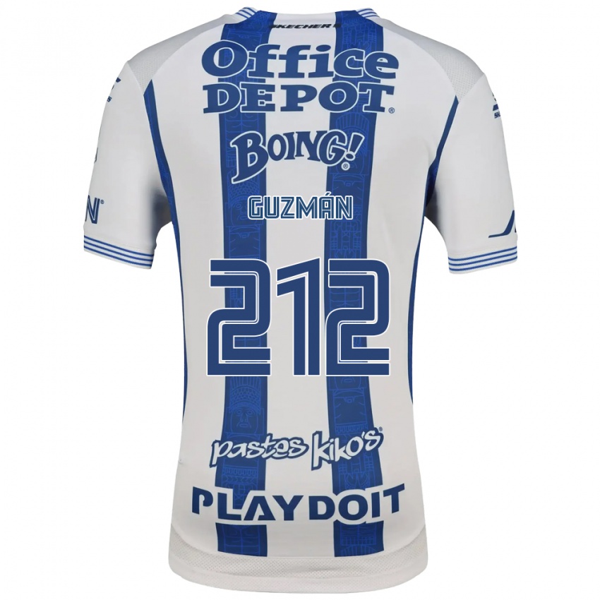 גברים Enrique Guzmán #212 לבן כחול צי ג'רזי ביתית 2026/27 חולצה קצרה