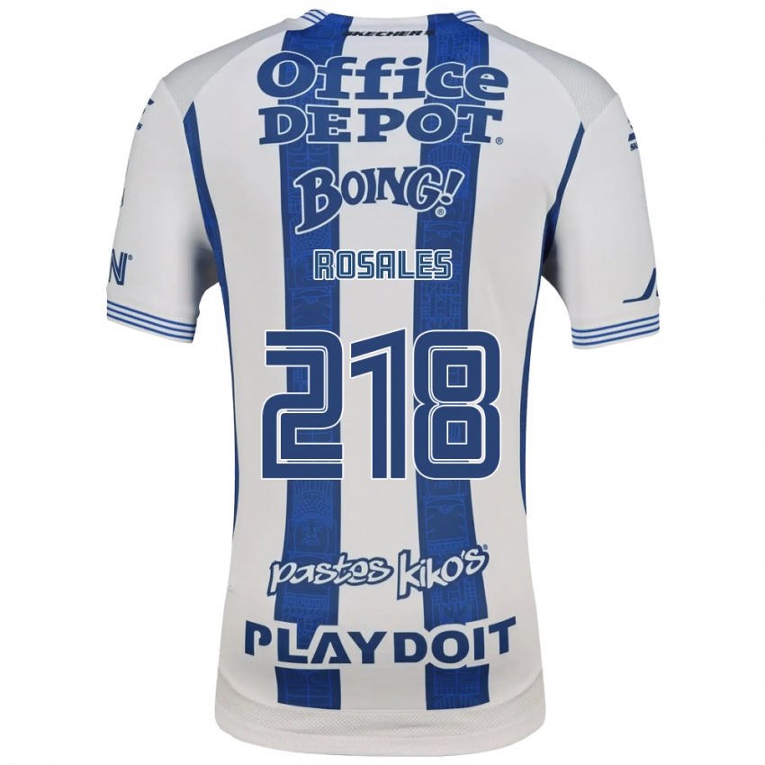 גברים Anderson Rosales #218 לבן כחול צי ג'רזי ביתית 2026/27 חולצה קצרה