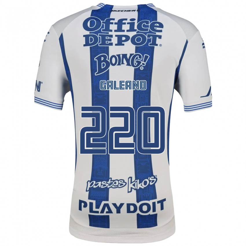 גברים Rony Galeano #220 לבן כחול צי ג'רזי ביתית 2026/27 חולצה קצרה