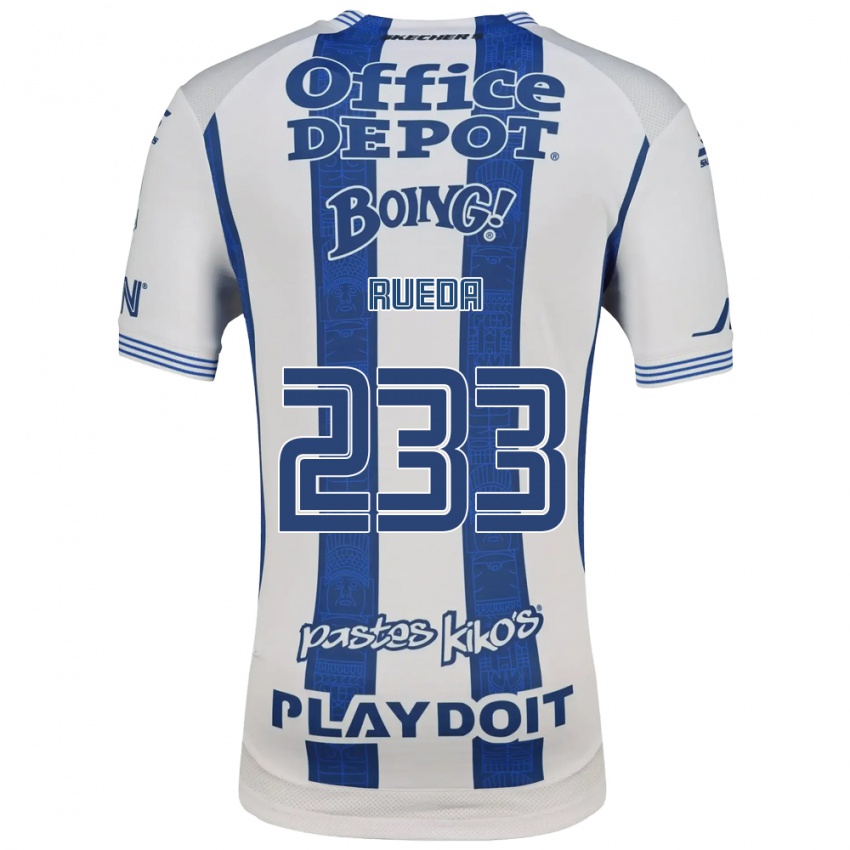 גברים Mateo Rueda #233 לבן כחול צי ג'רזי ביתית 2026/27 חולצה קצרה