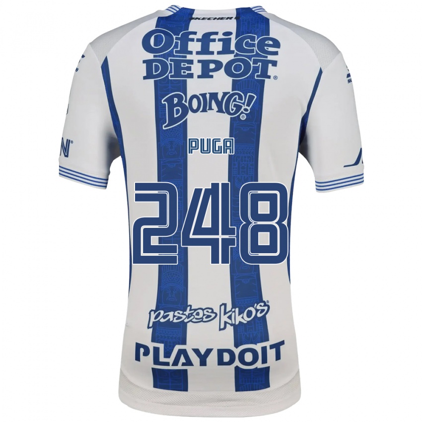 גברים Luis Puga #248 לבן כחול צי ג'רזי ביתית 2026/27 חולצה קצרה