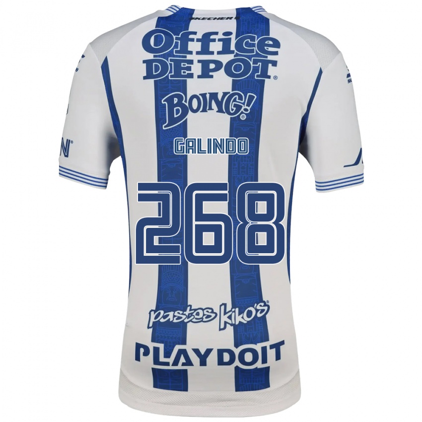 גברים Alfonso Galindo #268 לבן כחול צי ג'רזי ביתית 2026/27 חולצה קצרה