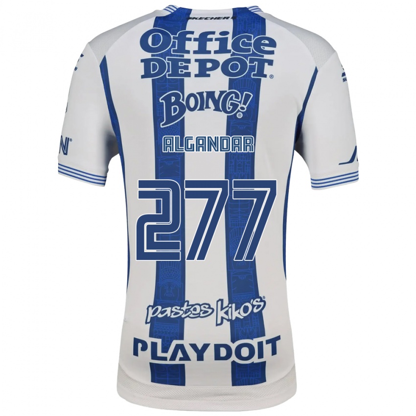 גברים Luis Algandar #277 לבן כחול צי ג'רזי ביתית 2026/27 חולצה קצרה