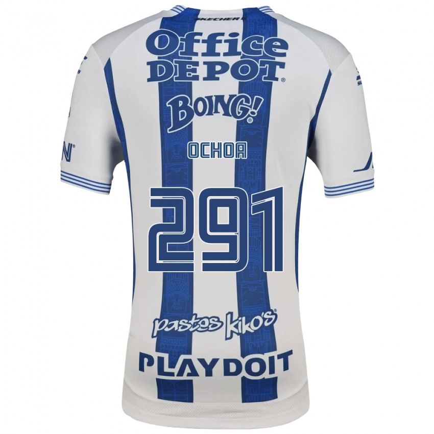 גברים Matteo Ochoa #291 לבן כחול צי ג'רזי ביתית 2026/27 חולצה קצרה