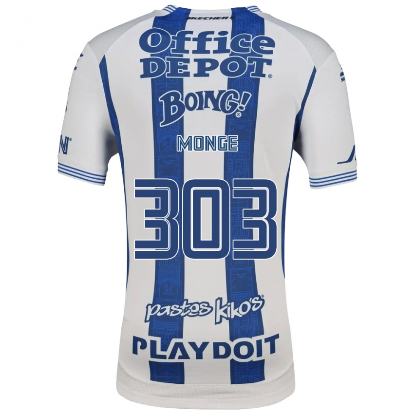 גברים Abel Monge #303 לבן כחול צי ג'רזי ביתית 2026/27 חולצה קצרה