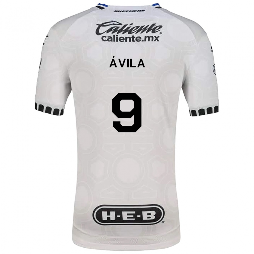 גברים אלי אווילה וגה #9 לבן שחור כחול ג'רזי ביתית 2026/27 חולצה קצרה