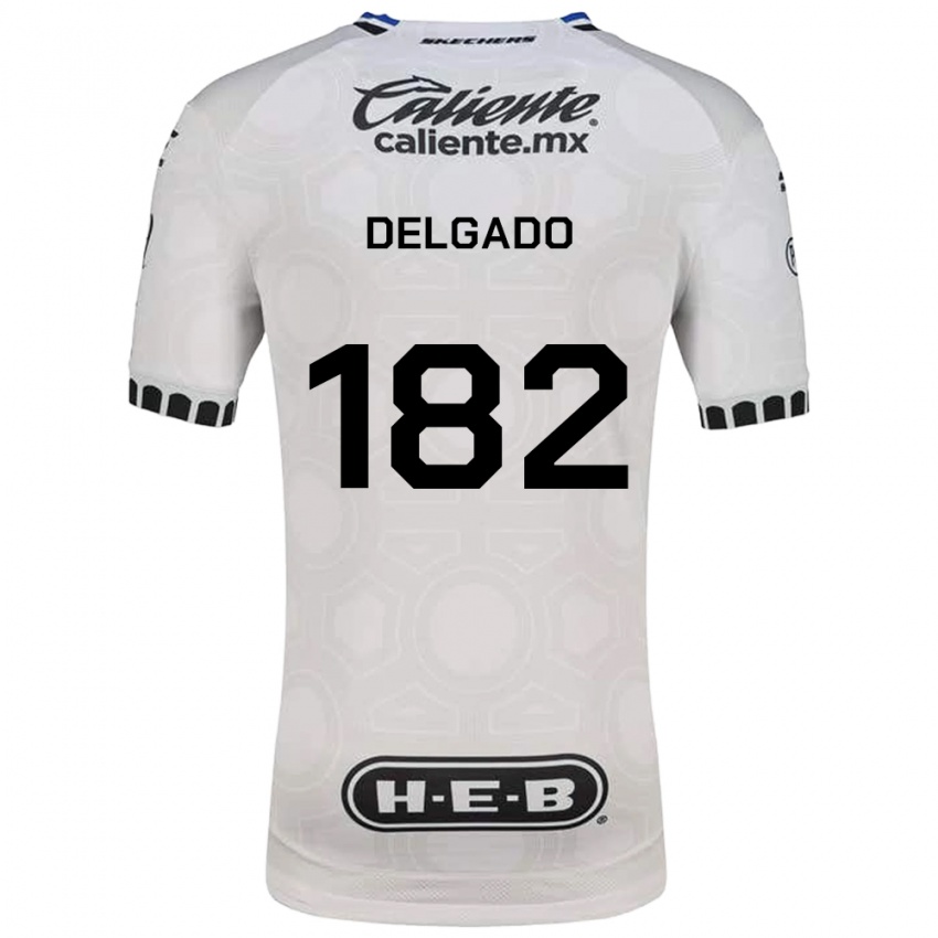 גברים Yael Delgado #182 לבן שחור כחול ג'רזי ביתית 2026/27 חולצה קצרה