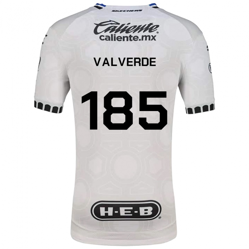 גברים Luis Valverde #185 לבן שחור כחול ג'רזי ביתית 2026/27 חולצה קצרה