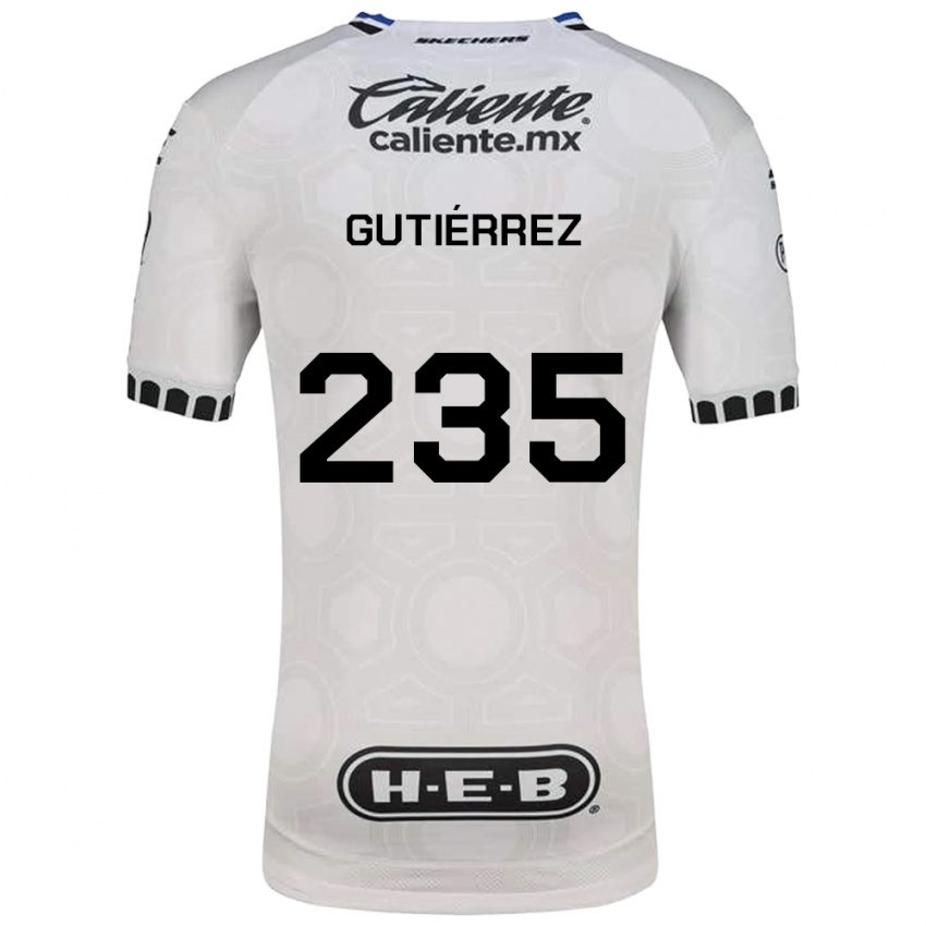 גברים Luis Gutiérrez #235 לבן שחור כחול ג'רזי ביתית 2026/27 חולצה קצרה