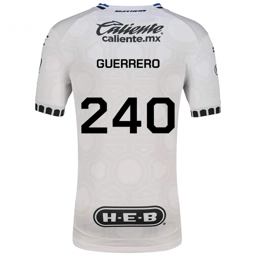 גברים Tlaloc Guerrero #240 לבן שחור כחול ג'רזי ביתית 2026/27 חולצה קצרה