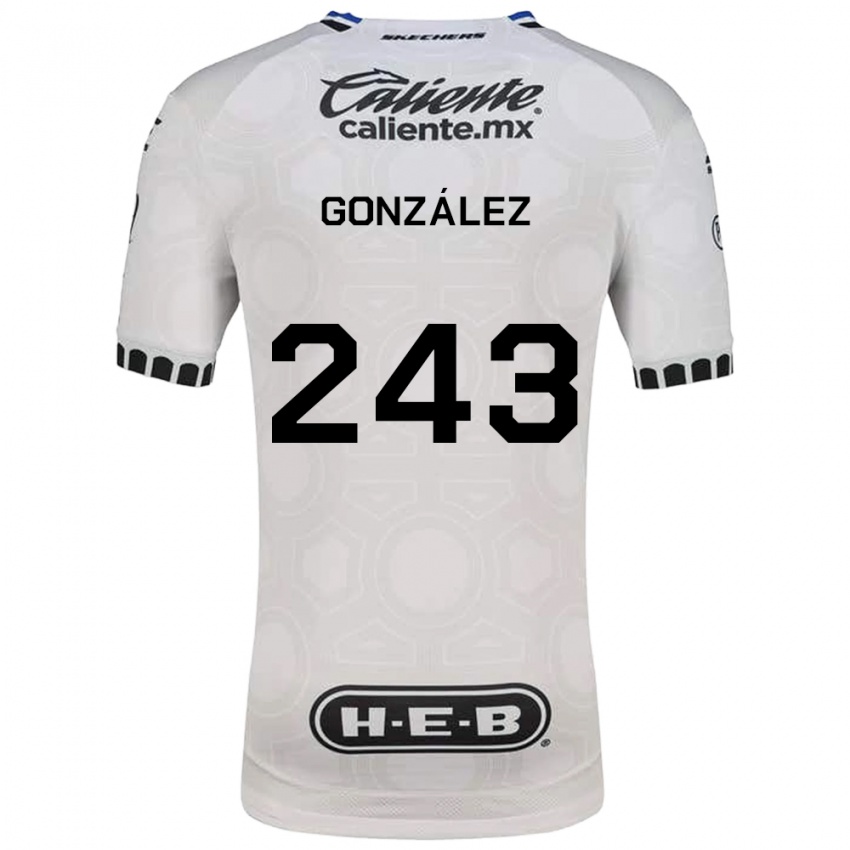 גברים Leonardo González #243 לבן שחור כחול ג'רזי ביתית 2026/27 חולצה קצרה