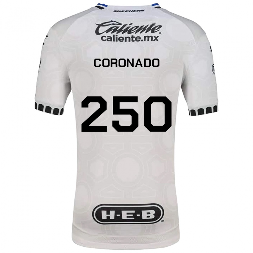 גברים Maximiliano Coronado #250 לבן שחור כחול ג'רזי ביתית 2026/27 חולצה קצרה