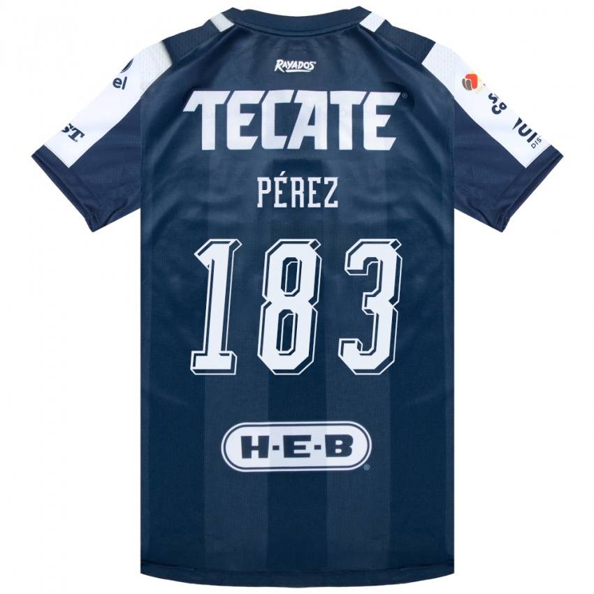 גברים Santiago Perez #183 כחול דיו לבן אדום ג'רזי ביתית 2026/27 חולצה קצרה