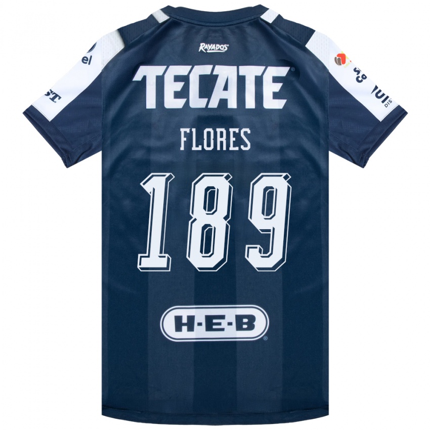 גברים Yael Flores #189 כחול דיו לבן אדום ג'רזי ביתית 2026/27 חולצה קצרה