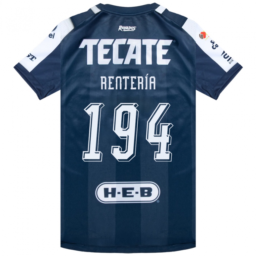 גברים Ricardo Rentería #194 כחול דיו לבן אדום ג'רזי ביתית 2026/27 חולצה קצרה