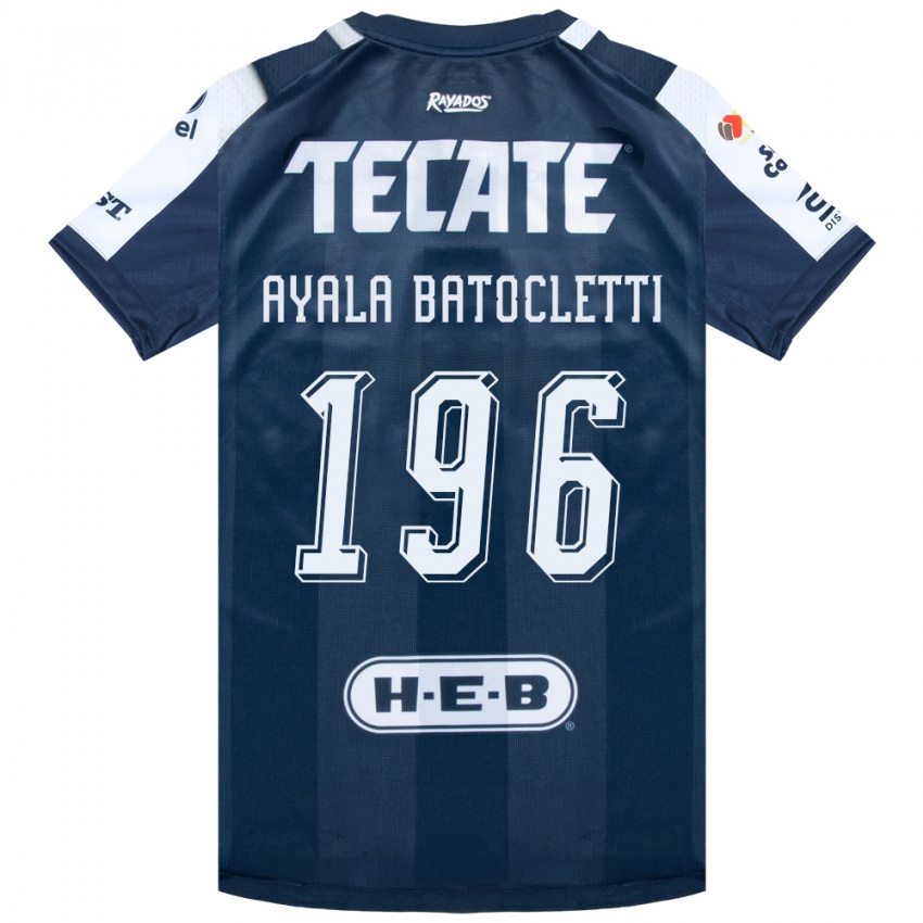 גברים Nahuel Ayala Batocletti #196 כחול דיו לבן אדום ג'רזי ביתית 2026/27 חולצה קצרה