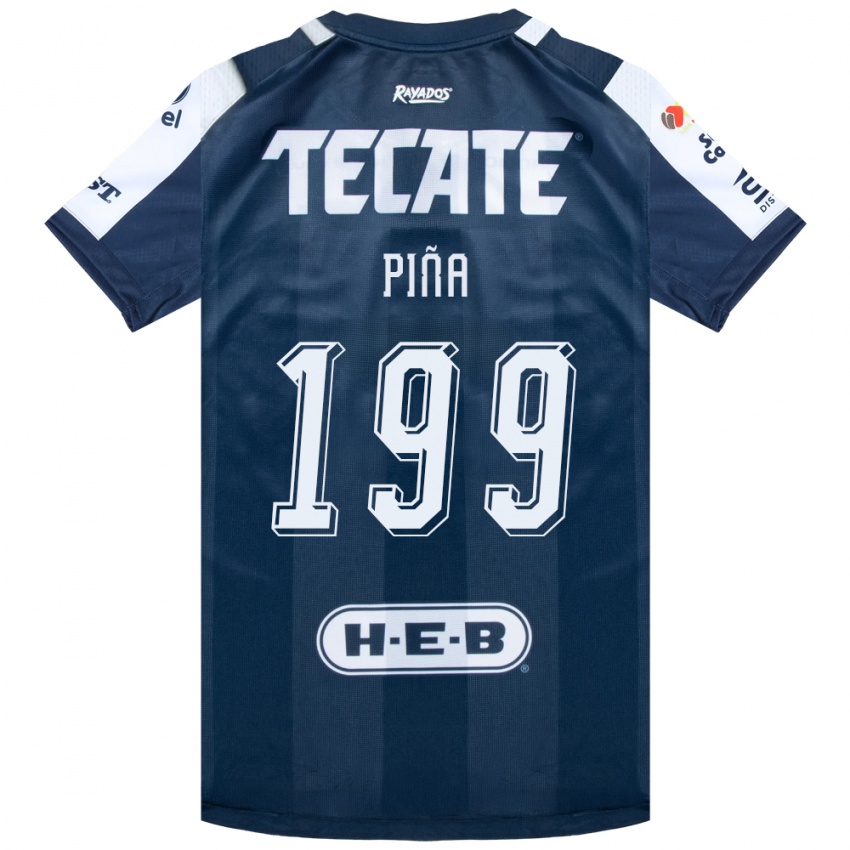 גברים Ricardo Piña #199 כחול דיו לבן אדום ג'רזי ביתית 2026/27 חולצה קצרה