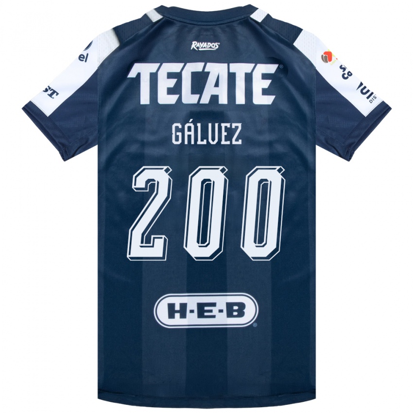 גברים Omar Gálvez #200 כחול דיו לבן אדום ג'רזי ביתית 2026/27 חולצה קצרה