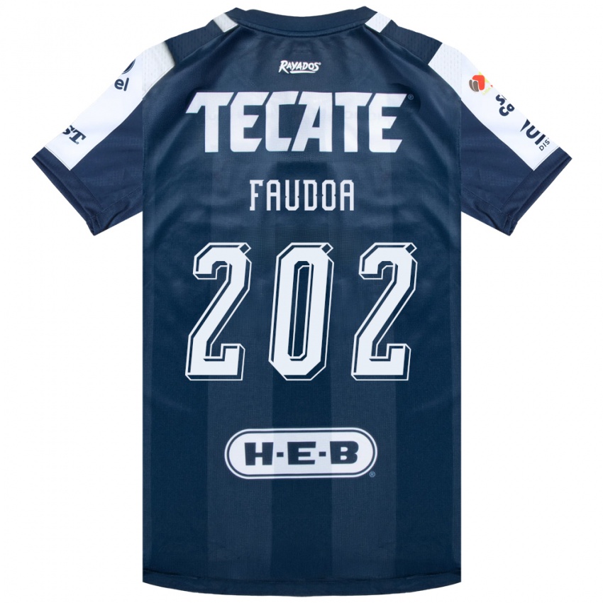 גברים Juan Faudoa #202 כחול דיו לבן אדום ג'רזי ביתית 2026/27 חולצה קצרה