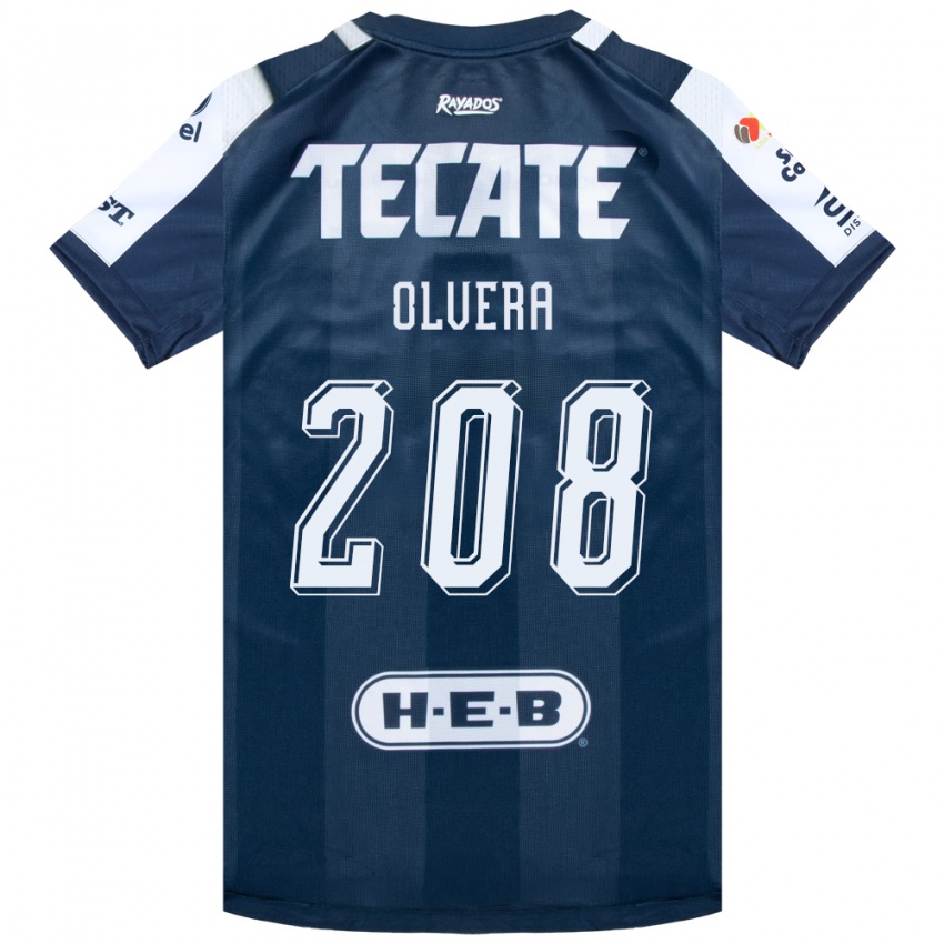 גברים Marcelo Olvera #208 כחול דיו לבן אדום ג'רזי ביתית 2026/27 חולצה קצרה
