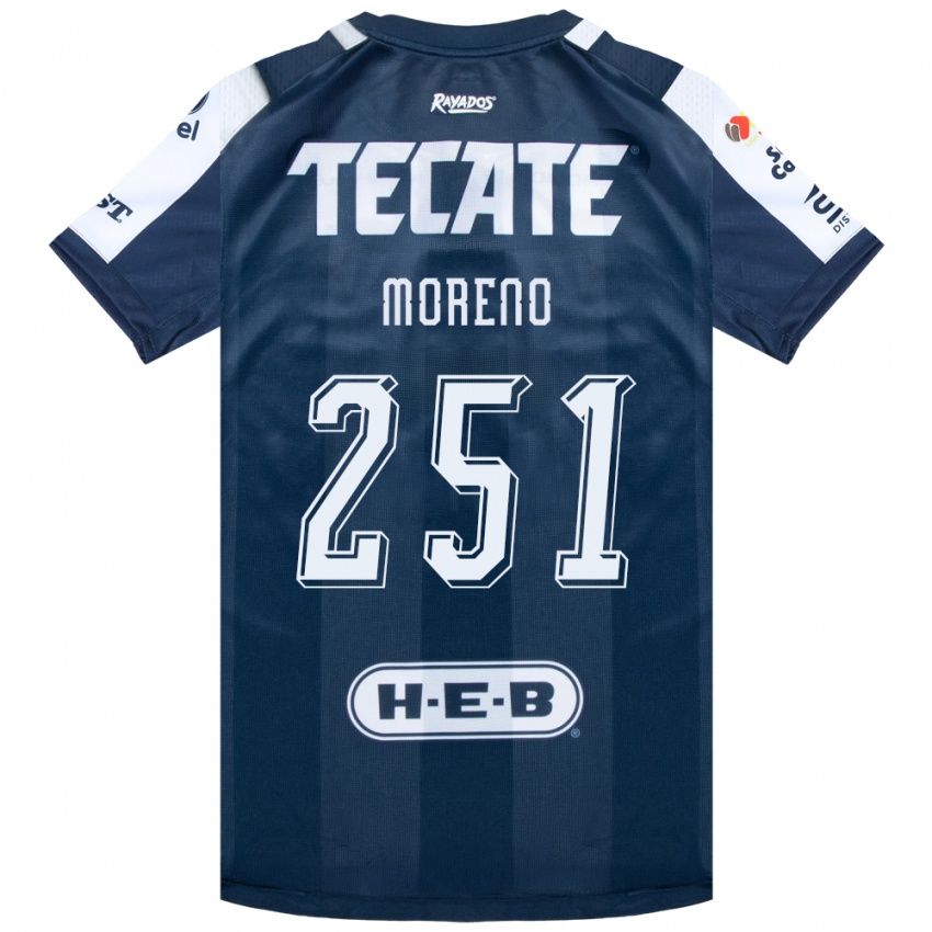 גברים Josué Moreno #251 כחול דיו לבן אדום ג'רזי ביתית 2026/27 חולצה קצרה