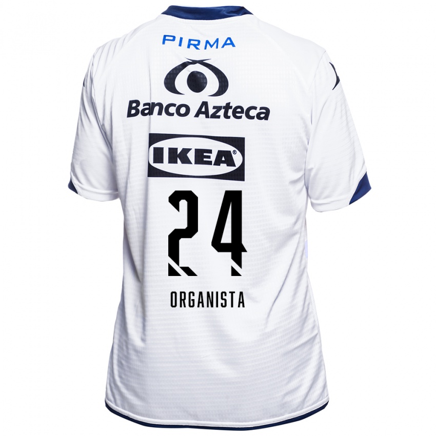 גברים Alejandro Organista #24 לבן שחור כחול ג'רזי ביתית 2026/27 חולצה קצרה