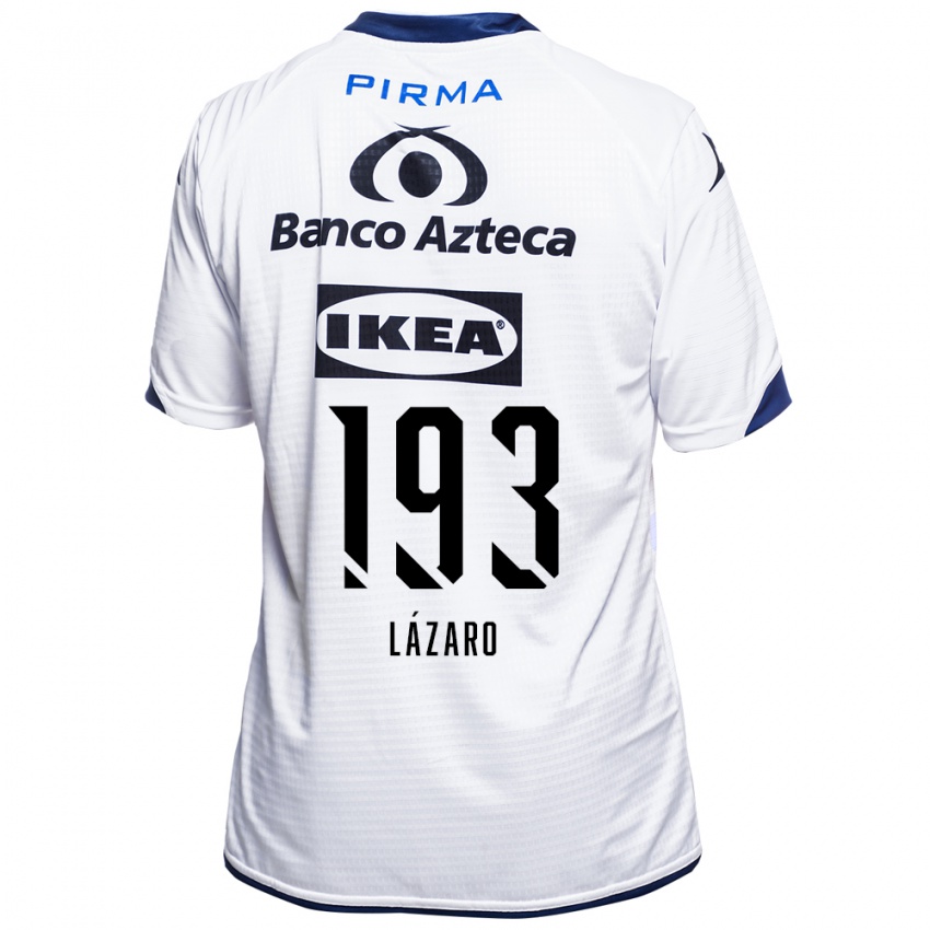 גברים Juan Lázaro #193 לבן שחור כחול ג'רזי ביתית 2026/27 חולצה קצרה