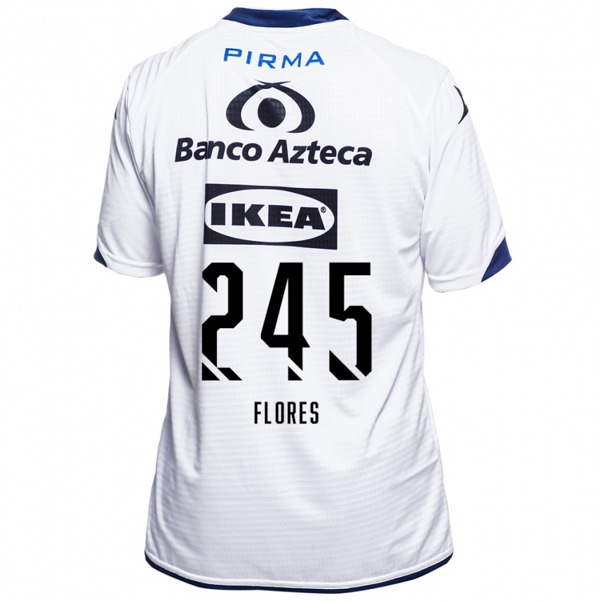 גברים José Flores #245 לבן שחור כחול ג'רזי ביתית 2026/27 חולצה קצרה