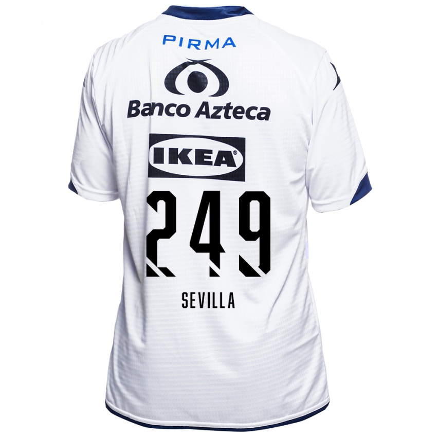 גברים Ángel Sevilla #249 לבן שחור כחול ג'רזי ביתית 2026/27 חולצה קצרה