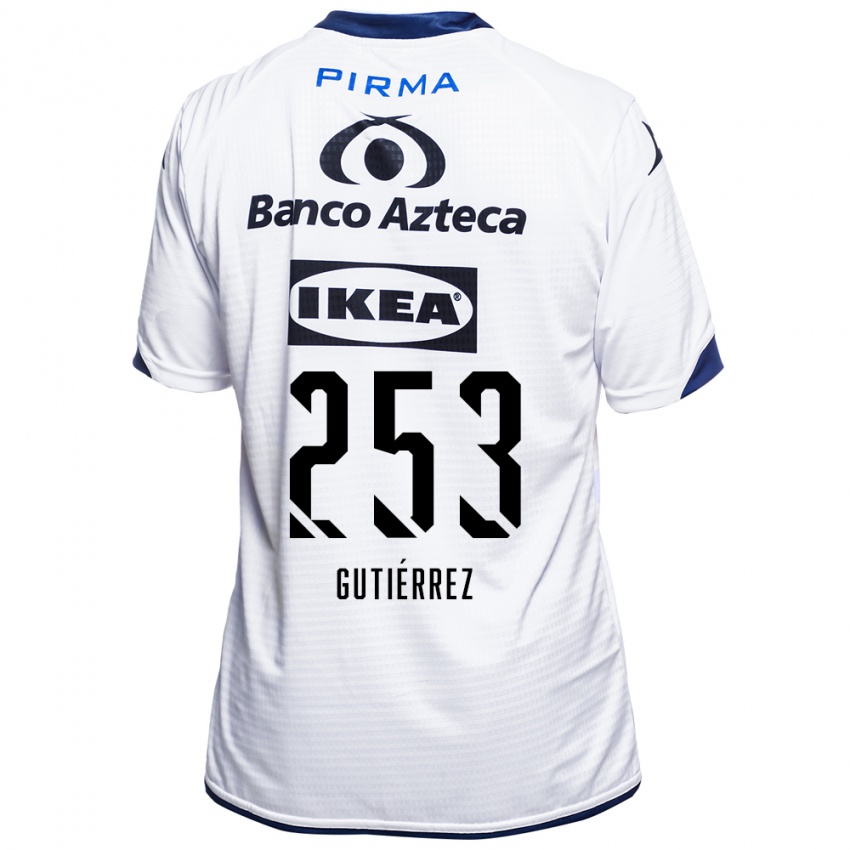גברים Santiago Gutiérrez #253 לבן שחור כחול ג'רזי ביתית 2026/27 חולצה קצרה