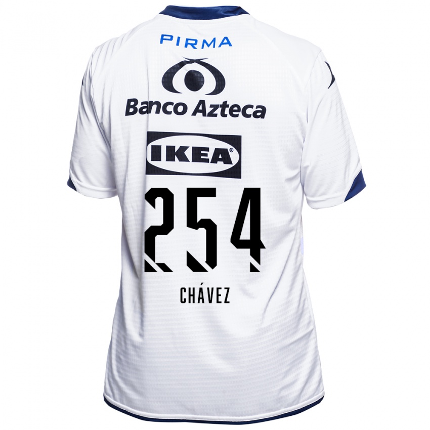 גברים José Chávez #254 לבן שחור כחול ג'רזי ביתית 2026/27 חולצה קצרה