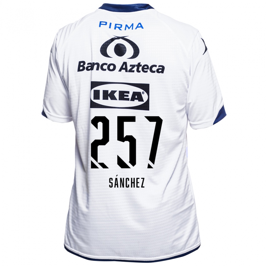 גברים Xavi Sánchez #257 לבן שחור כחול ג'רזי ביתית 2026/27 חולצה קצרה