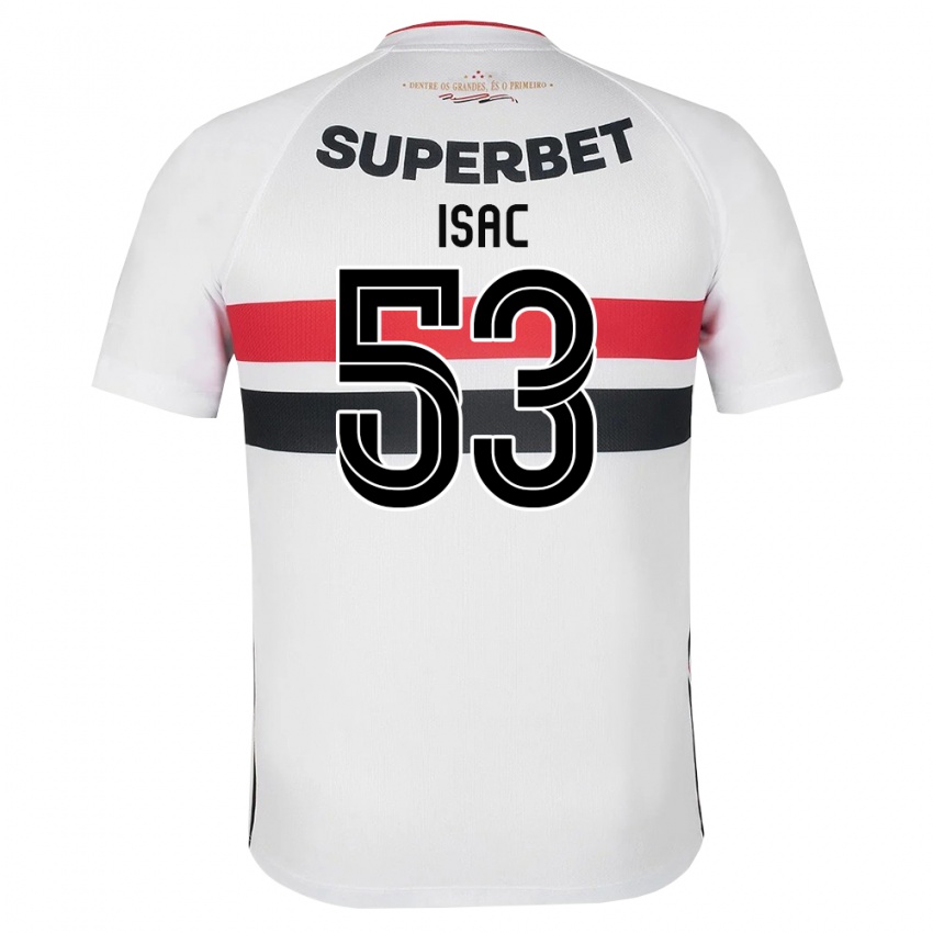 גברים Isac #53 לבן אדום שחור ג'רזי ביתית 2026/27 חולצה קצרה