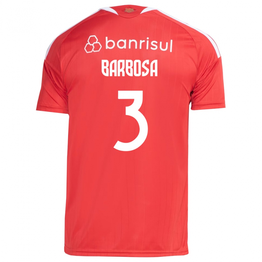 גברים Mauricio Barbosa #3 אדום לבן ג'רזי ביתית 2026/27 חולצה קצרה
