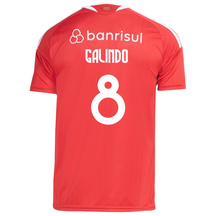 גברים João Galindo #8 אדום לבן ג'רזי ביתית 2026/27 חולצה קצרה