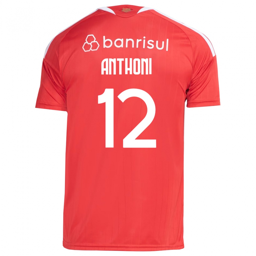 גברים Anthoni #12 אדום לבן ג'רזי ביתית 2026/27 חולצה קצרה