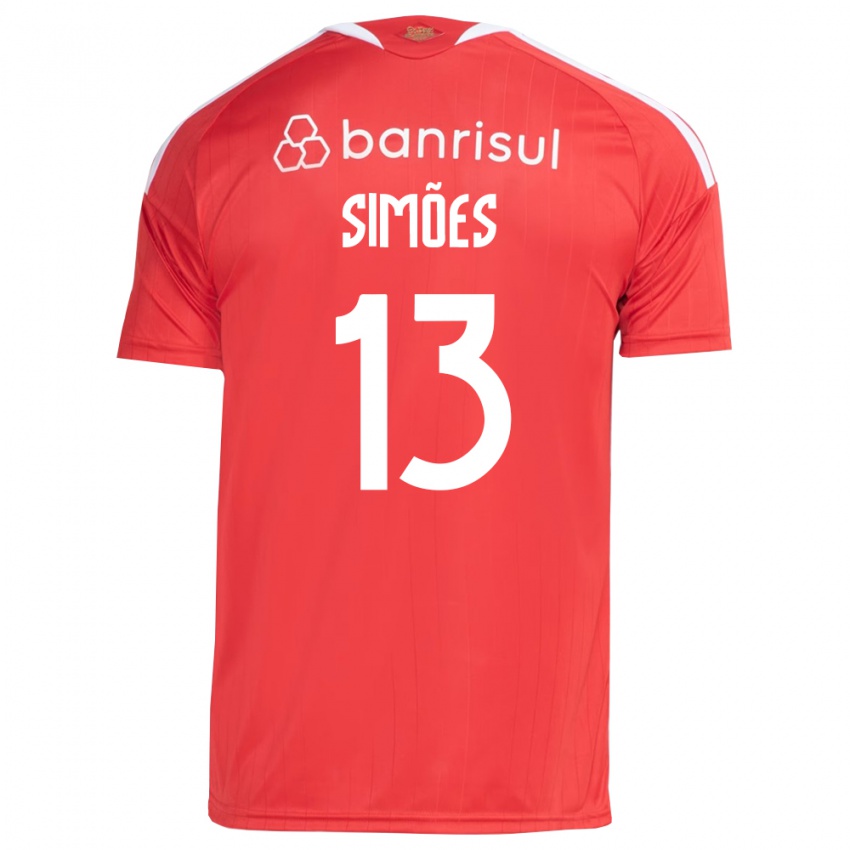 גברים Arthur Simões #13 אדום לבן ג'רזי ביתית 2026/27 חולצה קצרה