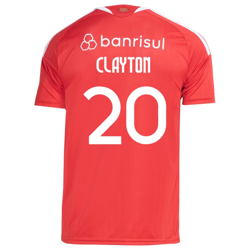 גברים Clayton #20 אדום לבן ג'רזי ביתית 2026/27 חולצה קצרה