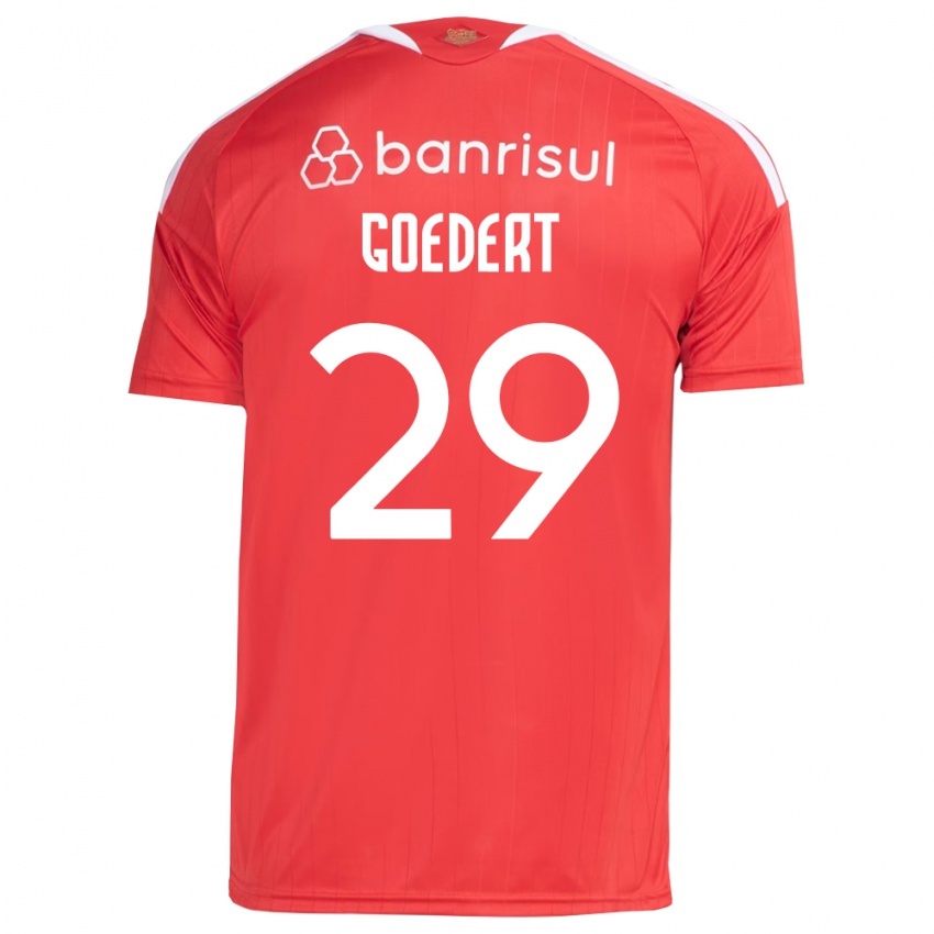 גברים Alice Goedert #29 אדום לבן ג'רזי ביתית 2026/27 חולצה קצרה