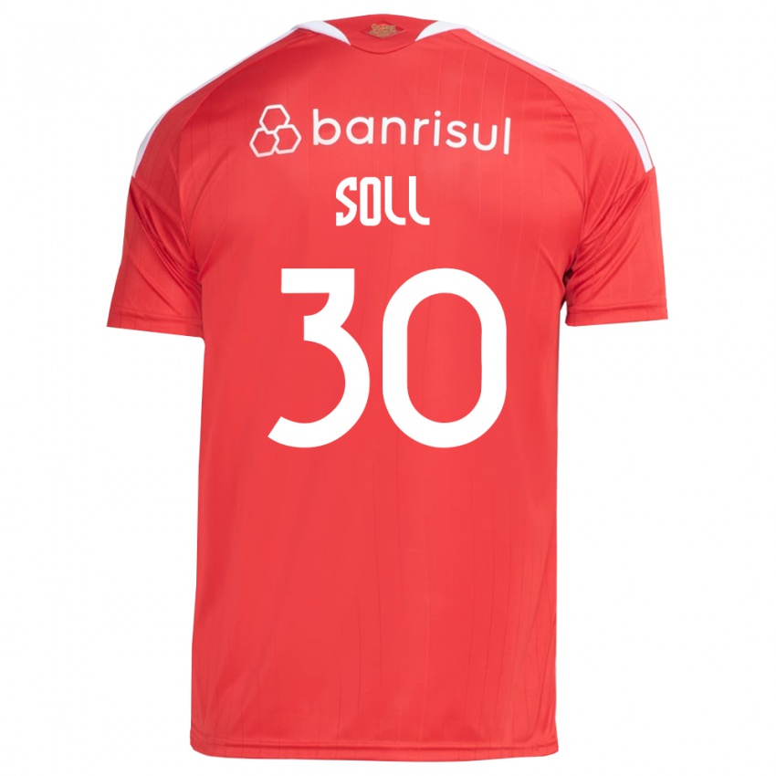 גברים Soll #30 אדום לבן ג'רזי ביתית 2026/27 חולצה קצרה