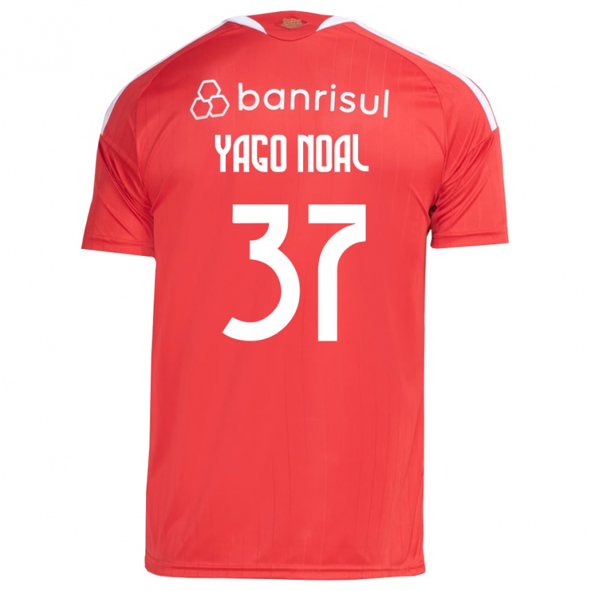 גברים Yago Noal #37 אדום לבן ג'רזי ביתית 2026/27 חולצה קצרה